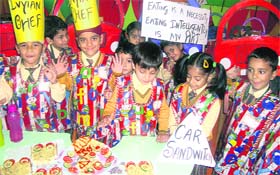 Students of IVY World School participate in the Healthy eating choices programme