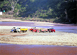 Illegal mining goes unchecked at the Tawi river in Jammu