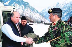 A file photo of Nawaz Sharif with Pervez Musharraf in PoK
