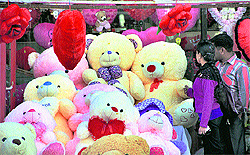 Gift shops decked up with soft toys and goodies ahead of Valentines Day in Jalandhar