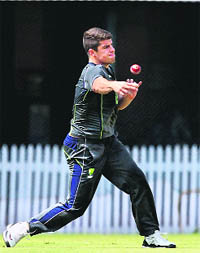 Australias Jackson Bird trains in Chennai.