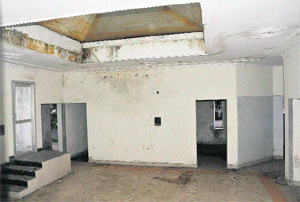 The open-air theatre at Silvi Park, Phase X, Mohali, in a state of neglect. 