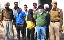 The accused in police custody in Ludhiana. 