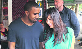 Kim Kardashian and her beau Kanye West