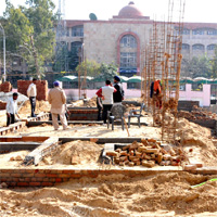 Construction of the multipurpose ADR underway in Bathinda. 