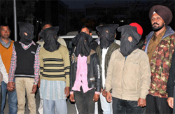 The five accused (below) who were nabbed by the police on Tuesday.