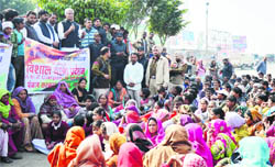 Leaders of the Valmiki Samaj Bachao Andolan address a rally in Ludhiana on Tuesday. 