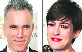Daniel Day-Lewis (best actor) and Anne Hathaway (best supporting actress)