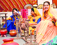 Students participate in a cultural programme at the MK College of Education of the CT Group of Institutions