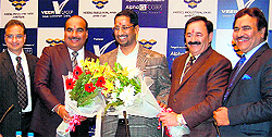 Members of Alpha G:Corp greet Anil Joshi, Minister of Industries, Commerce, Industrial Training and Technical Education, at the launch of the Industrial Park project in Amritsar on Friday