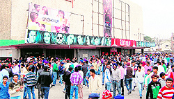 Crowd-puller A huge rush outside a cinema hall where Singh Vs Kaur is being screened in Amritsar on Friday