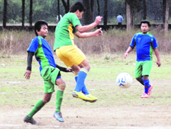 Players in action during a match in the 21st Narayan Gurung Memorial Cricket Tournament in Dehradun on Friday.