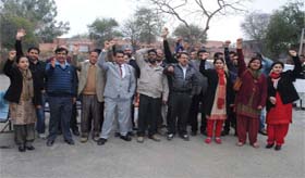 The doctors of the Punjab Civil Medical Services (PCMS) went on strike in protest against the suspension of a government doctor posted at Raman Mandi Civil Hospital
