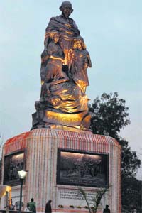 The worlds tallest statue of Mahatma Gandhi which was unveiled in Patna on Friday