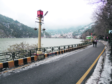 A view of the Naini lake on Sunday.