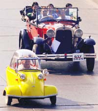 Vintage chase: People participate in a vintage car rally in Mumbai on Sunday