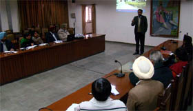 The workshop in progress at Mahatma Gandhi State Institute of Public Administration (MGSIPA) on Monday.