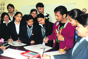 Students during a workshop on Portfolio Development in Ambala.
