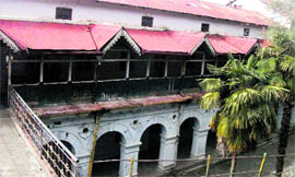 The building of the disputed Hackmans Hotel in Mussoorie.
