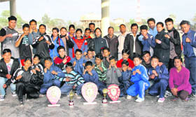 Boxers from Dehradun, who returned after participating in a state-level sub-junior boxing championship held at Uttarkashi recently.