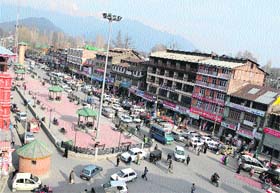 After nine days of shutdown, Srinagar bustled with activity for the second consecutive day on Tuesday
