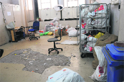 A deserted General Post Office in Sector 17 in Chandigarh.