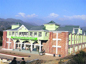 The temporary academic block of CUHP at Shahpur in Kangra