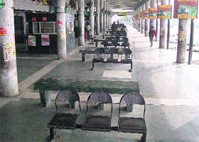 The Kaithal bus stand wears a deserted look on Thursday, the second day of the strike