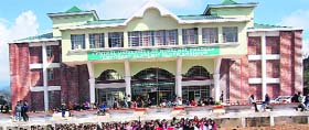 The temporary academic block of CUHP at Shahpur near Dharamsala