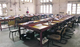 empty chairs at Bhadaur House in Ludhiana.