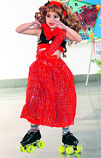 A student of DPS participates in a Talent on Wheels programme