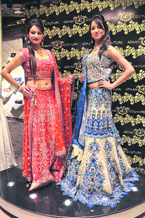 Models showcase designer collections.