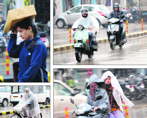 Day of raincoats: Raincoats came handy on a day when it rained heavily. A majority of commuters were well prepared to tackle the situation. But rains caused water-logging in many parts, which gave trouble to residents in Amritsar on Saturday
