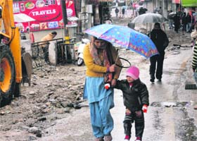 Residents face inconvenience while walking on Mall Road due to dug up roads
