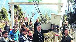 MLA, Ramban, Ashok Kumar commissions a 25KVA transformer at Seena in Doda on Saturday