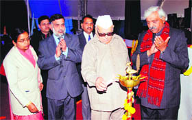 Governor Aziz Qureshi inaugurates the first Rajiv Gandhi Inter-University Youth Festival at Doon University in Dehradun on Sunday.