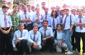MBA and BTech students of Arni University at the placement drive on the university campus on Friday