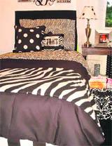Use animal prints to accent pieces in a room