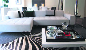Use animal prints to accent pieces in a room