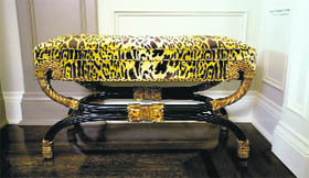 Use animal prints to accent pieces in a room