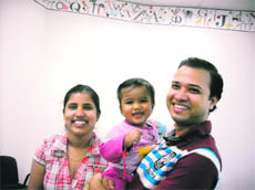 Debashish and Pamela Saha with Indrashish before he was placed in foster care by the New Jersey Child Welfare Division, US, in 2012.