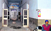 The under-construction emergency ward of the Govt Rajindra Hospital in Patiala on Tuesday