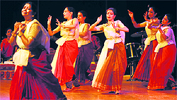 Artistes perform during the Chandigarh Dance Festival at Tagore Theatre in Sector 18, Chandigarh, on Wednesday