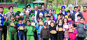 The budding golfers with their prizes at Chandigarh Golf Club