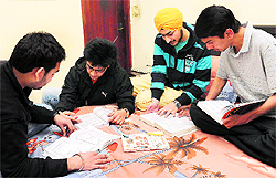 Students prepare for the board examination that will begin on Friday