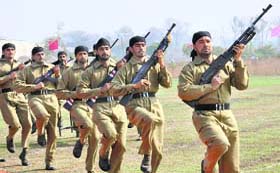 Ready to serve the nation: Punjab Police jawans in action during a passing-out parade in Kapurthala