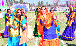 A cultural programme being held at Malwa College of Physical Education