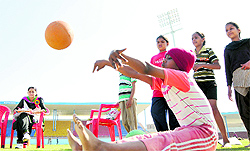 Selection trials being held for the Sports School in Ghudda village, at the Multi-purpose Sports Stadium in Bathinda on Thursday