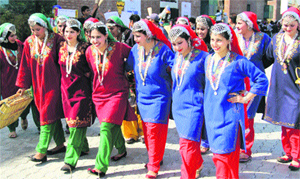 Students of different states perform a cultural programme during One India, an event to celebrate Indias cultural diversity, in Jalandhar on Thursday. 