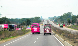 The Jammu-Pathankot national highway. Tribune photo: Anand Sharma 